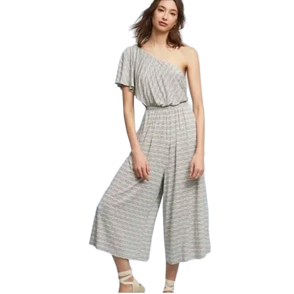 Anthropologie Maeve Jamie Jumpsuit One Shoulder Size XS
